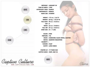 Captive Culture - Biography Page - Model : Clara
