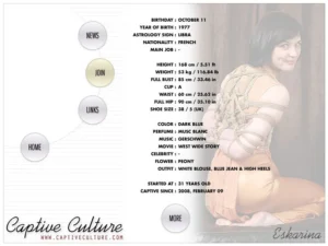 Captive Culture - Biography Page - Model : Eskarina