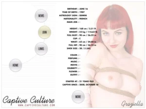 Captive Culture - Biography Page - Model : Graziella